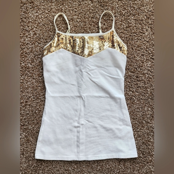 Express Tops - VTG Express Sequin Spaghetti Strap Top